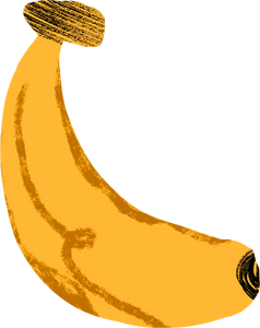 Textured Imperfect Handdrawn Banana